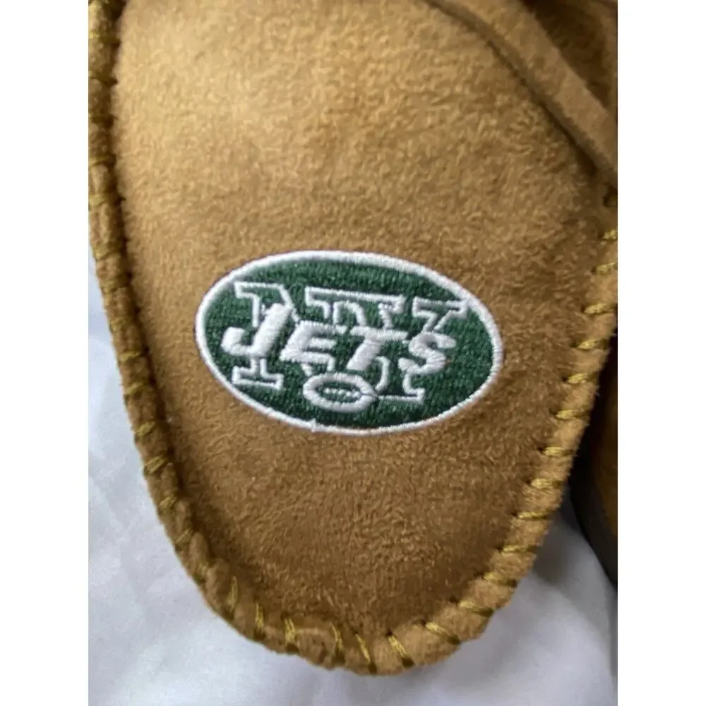 Forever Collectibles NY Jets Moccasin Slippers Men’s S 6-7 NWT Sherpa NFL